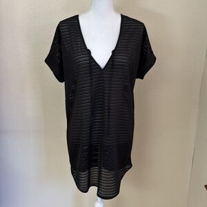 Francesca’s Sheer Striped Bathing Suit Coverup